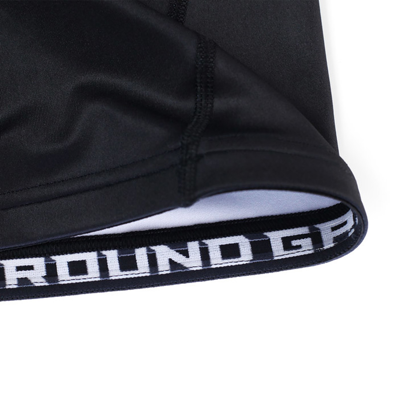 GroundGame old school RASHGUARD short sleeve - black